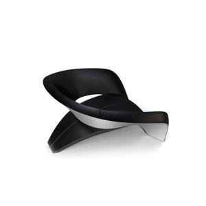 China Creative Black Hotel Lobby Furniture Leather Aircraft Chair Leisure And Public Cafe factory