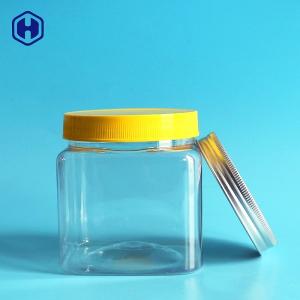 China Stackable Square Wide Mouth Plastic Jars Space Saving Fully Airtight factory