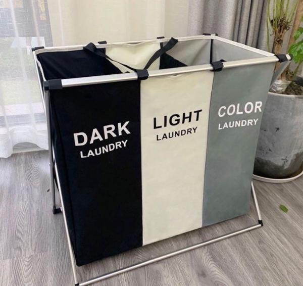 White Kids Baby Cotton Canvas Fabric Storage Bin Dirty Cloth Toys Collecting