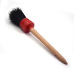 Black Red Car Detailing Brushes Dust Cleaning Brush Set Synthetic Fiber Material