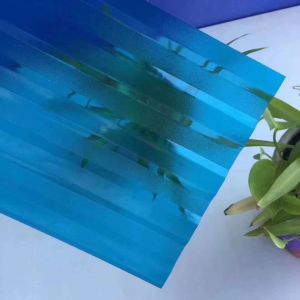 China Impact Resistant Thermal Insulating Plastic Polycarbonate Embossed Corrugated Sheet For Construction on sale
