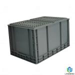 Euro Standard Heavy Duty Plastic Moving Boxes Stackable For Logistics Transporta