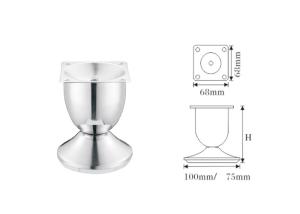 China Special Design Modern Sofa Legs Contemporary Adjustable Chrome Plated factory