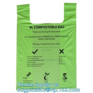 Kitchen Trash Collection Biodegradable Food Waste Bags / Compostable Garbage Bag