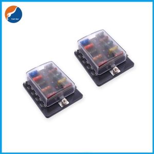 China Copper Spade Terminals 10 Circuits Way Automotive Blade Fuse Block With LED on sale