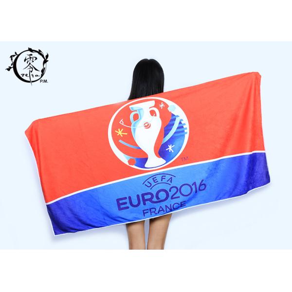 China Microfiber Size 30'' x 60'' Europe Cup Logo Beach Towel , Fast Drying Super Absorbent Gym Towel factory
