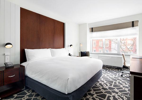 American style King size walnut wooden 5-star custom made Hilton Hotel bedroom