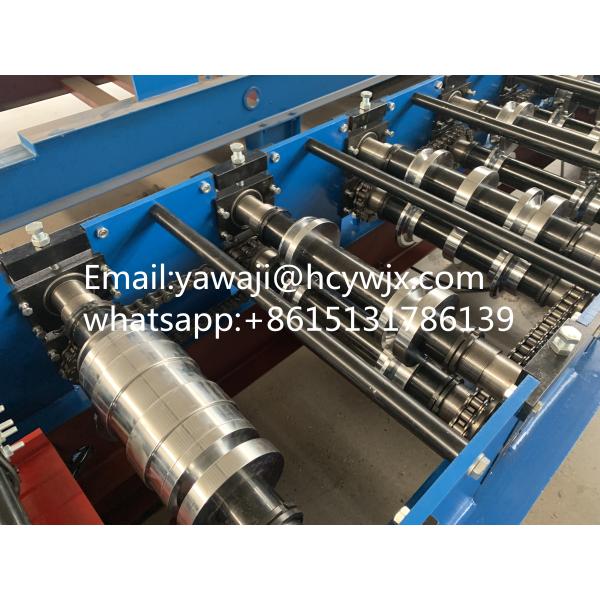 Durable Hydraulic Roof Roll Forming Machine With 0.3-0.6mm Material Thickness And CR12 Cutter Material