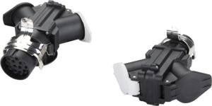 China Black Trailer Wiring Plugs And Sockets 24v 15 Pole To 7 Pole European Style factory