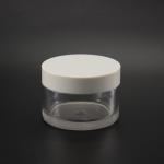 50ml Serum ABS PETG Cosmetic Jar Face Cream With Electroplated Lid