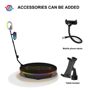 China Full Color 360 Photo Booth Go Pro Camera 360 Surround Automatic Rotating Stand Platform factory