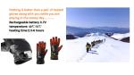 Leather Men Electric Rechargeable Heated Gloves For Outdoor Sports Skiing