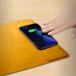 MOUSE PAD WIRELESS CHARGER New PU Leather Qi universal Wireless Charging Pad