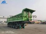 Mining Dump Semi Trailer 80-100 Tons 6 Axles High Strength Buckets Size 40cbm
