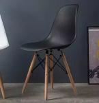 ISO9001 Wooden Leg white Dining Chair Plastic Dinner Chair 46*45*81cm