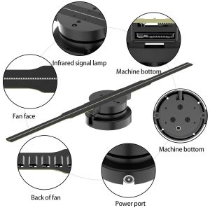 3D LED Hologram Display Fan Holographic Fans with WiFi and High Brightness of