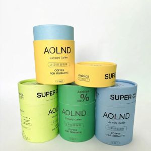 China Biodegradable Round Paper Tube Customized Cardboard Perfume Coffee Tea Sugar Packaging Shipping Round Tube Box Gift Box on sale