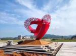 Large Outdoor Metal Sculpture Color Painted Handmade Red Baking Varnish