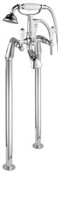 China Chrome Finish Bath Tub Shower Faucet , Floor Standing Bath Shower Mixer Tap factory