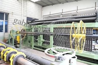 China 3.2mm Wire 80x100mm Adjustable Weld Gabion Mesh Machine factory