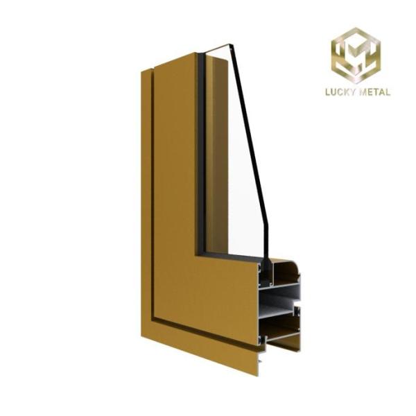 Brushed Titanium Finish Aluminium Door Frame Profile Premium Architectural