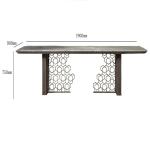 Italian Minimalist Custom Marble Dining Table Rectangular Stainless Steel