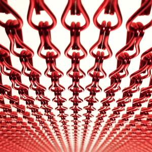 China Decorative Aluminium Chain Strip Metal Mesh Curtain factory