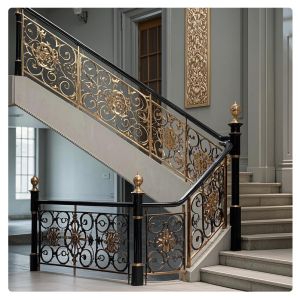 Modern Galvanized Stair Railing with High Durability