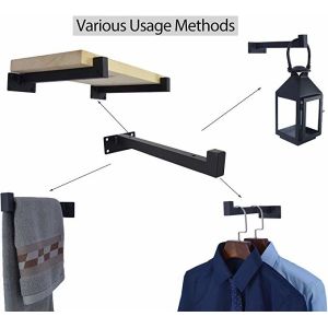 Custom Wall Mounted Retro Decor Shelf Hardware Brace Square Pipe Mounting