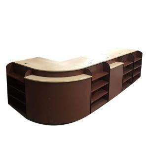 China Heavy Duty Grocery Cashier Counter Eco Friendly Checkout Counter factory