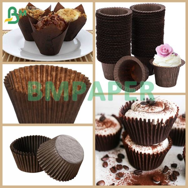 Coffee Greaseproof Cupcake Liner Base Paper for Muffin Paper Baking Cups