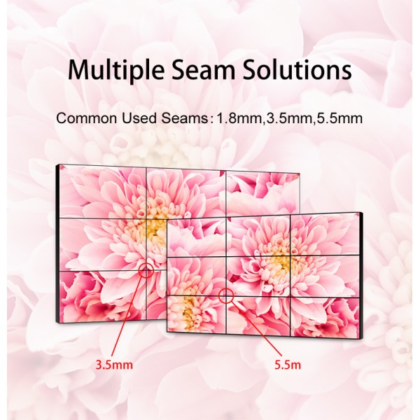 Ultra Slim 4K Customizable Size LCD Advertising Screen Splicing Panel Indoor Video Wall Animation Graphics for Subway Airport