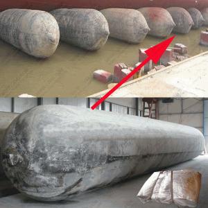 China High Bearing Capacity Safety and Reliability Ship Inflatable Roller Airbags factory