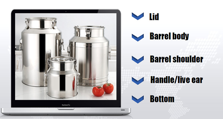 40L portable oil drum oil storage 304 Stainless steel 1.0mm milk can