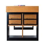 Khaki Rectangular Casual Office Desk For Hotel Room Apartment