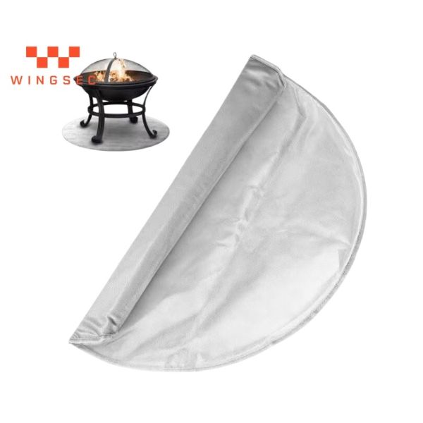China Fiberglass Under Fire Pit Mat 0.4mm Fireproof Mat For Under Grill factory