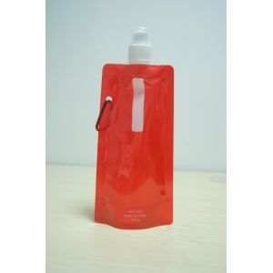 Bright Red Plastic Stand Up Pouch with Metal Hook Drink Packaging/stand up pouch