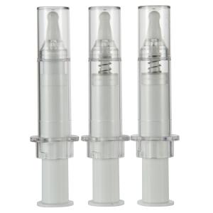 China 5ml/10ml/14ml/20ml Syringe Bottle Syringe Design Airless Eye Cream Bottle for Fashion factory