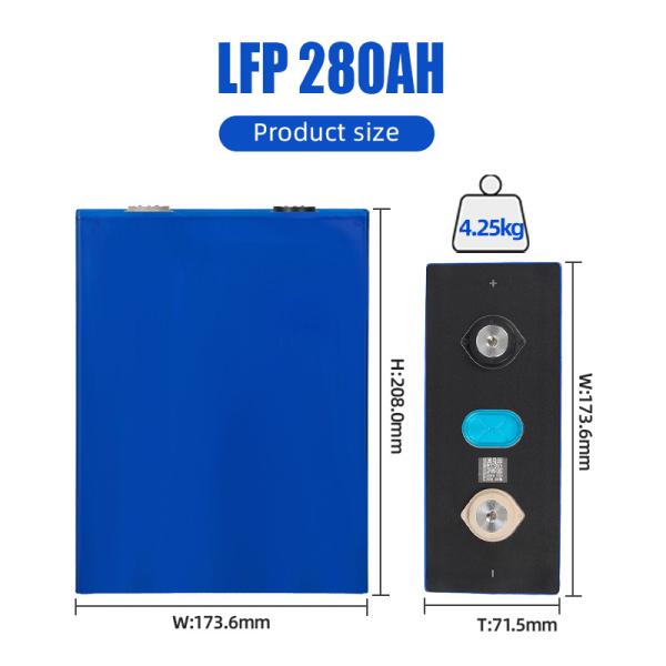 Lifepo4 280Ah 3.2V280Ah Energy Storage Prismatic Lithium Battery For Solar