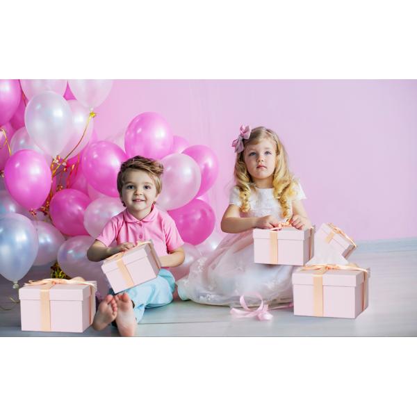 pink birthday nesting gift boxes with lids
