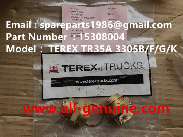 TEREX 15308004 DRAIN VALVE MINING NHL DUMP TRUCK TR35 TR50 TR60 TR100 3305B