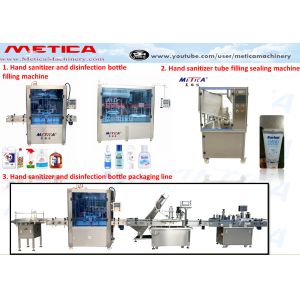 500ml Hand Sanitizer Bottle Filling Machine 50Hz 60Hz PLC Control