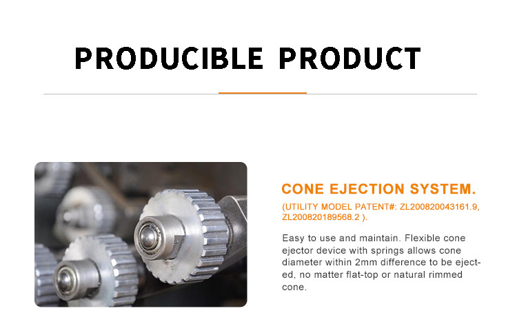 Stainless Steel Commercial Sugar Cone Machine 10000PCS/H