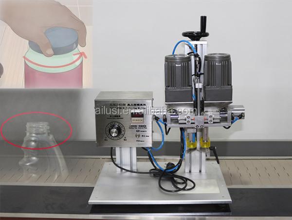 China Desktop 80W Bottle Screw Capping Machine Electrical control movement factory
