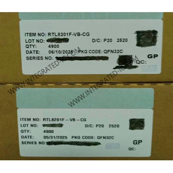 RTL8201F-VB-CG Ethernet IC Single-Chip Single-Port 10/100Mbps Ethernet PHY