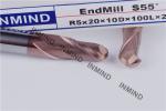 Long Flute Ball Nose End Mill with 100 mm Length 10 mm Dia 0.5 - 0.6 UM Grain