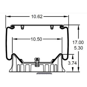 1T9206 Suspension Air Spring Automotive Rubber Bellows For Truck