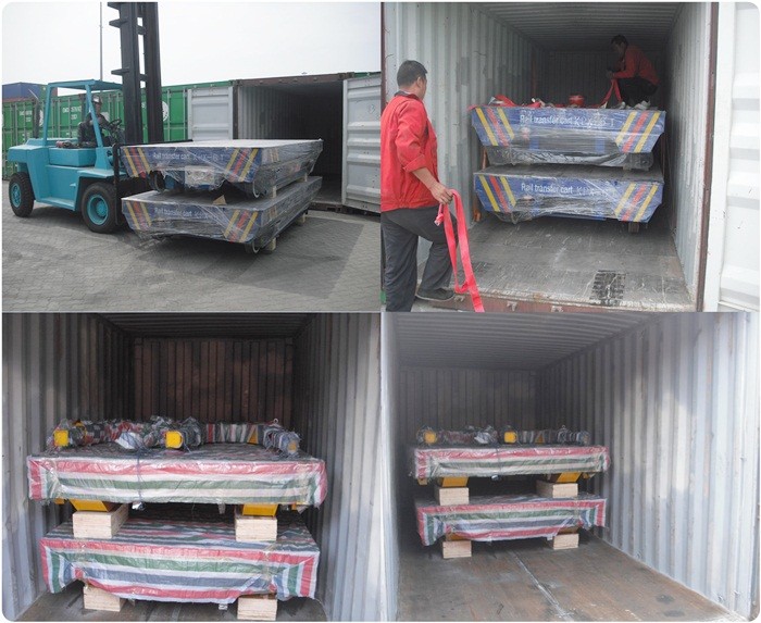 Large Dimension Busbar Powered Transfer Cart 90 Degree Table For Steel Coils Handling