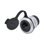 Plastic Screw Waterproof RJ45 Connector Cat5e Cat6a Straight / 90 Degree