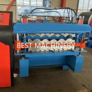 China Color Steel Profile High Rib Roof Panel Roll Forming Machine Plc 8m/Min factory
